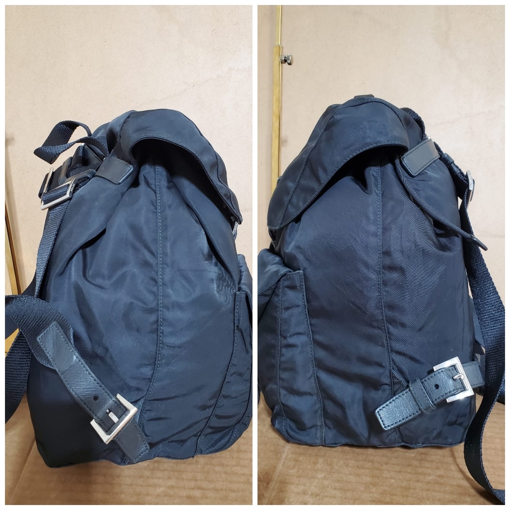 PRADA Black Tessuto Nylon Zainetto Backpack Bag - Picture 7 of 11